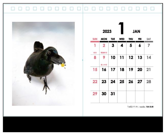 カラスカレンダー〈１月〉の作品をご紹介！