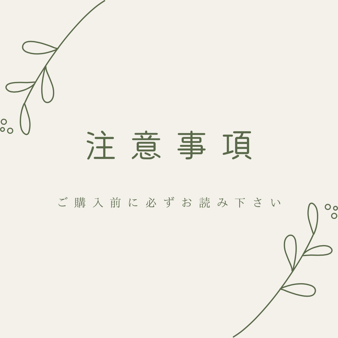注意事項　𓂃ご購入前に必ずお読み下さい𓂃