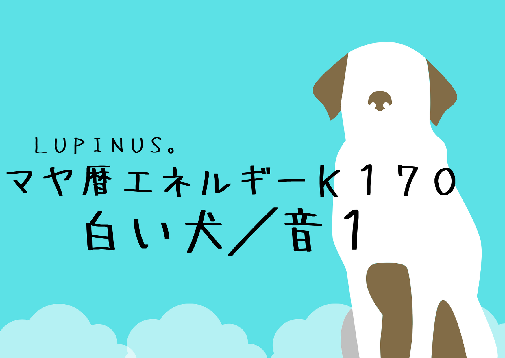 K１７０　白い犬の１３日がはじまる　誠実さが大切な時です