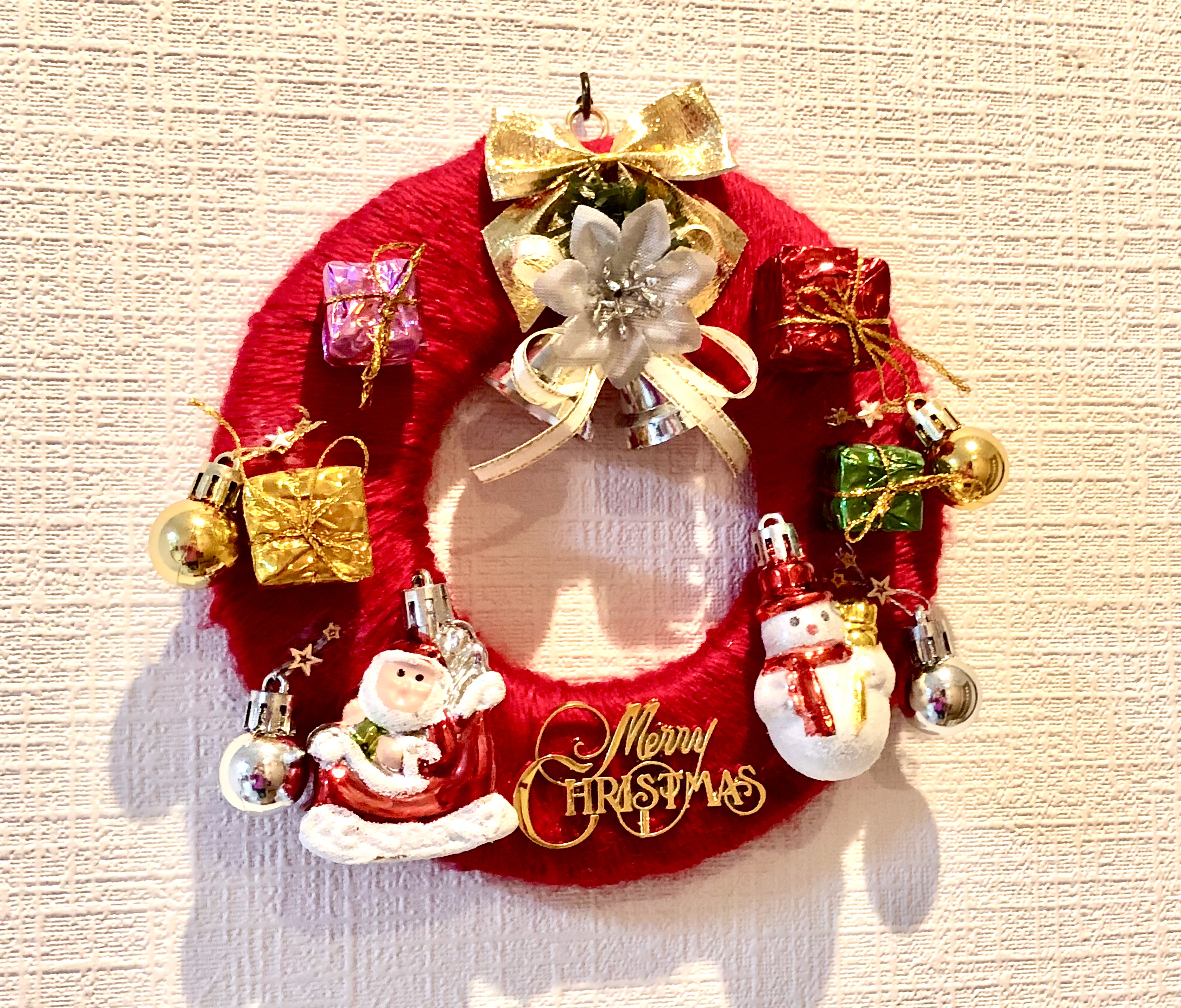 手作りクリスマスリース・レッド‼️限定1個‼️