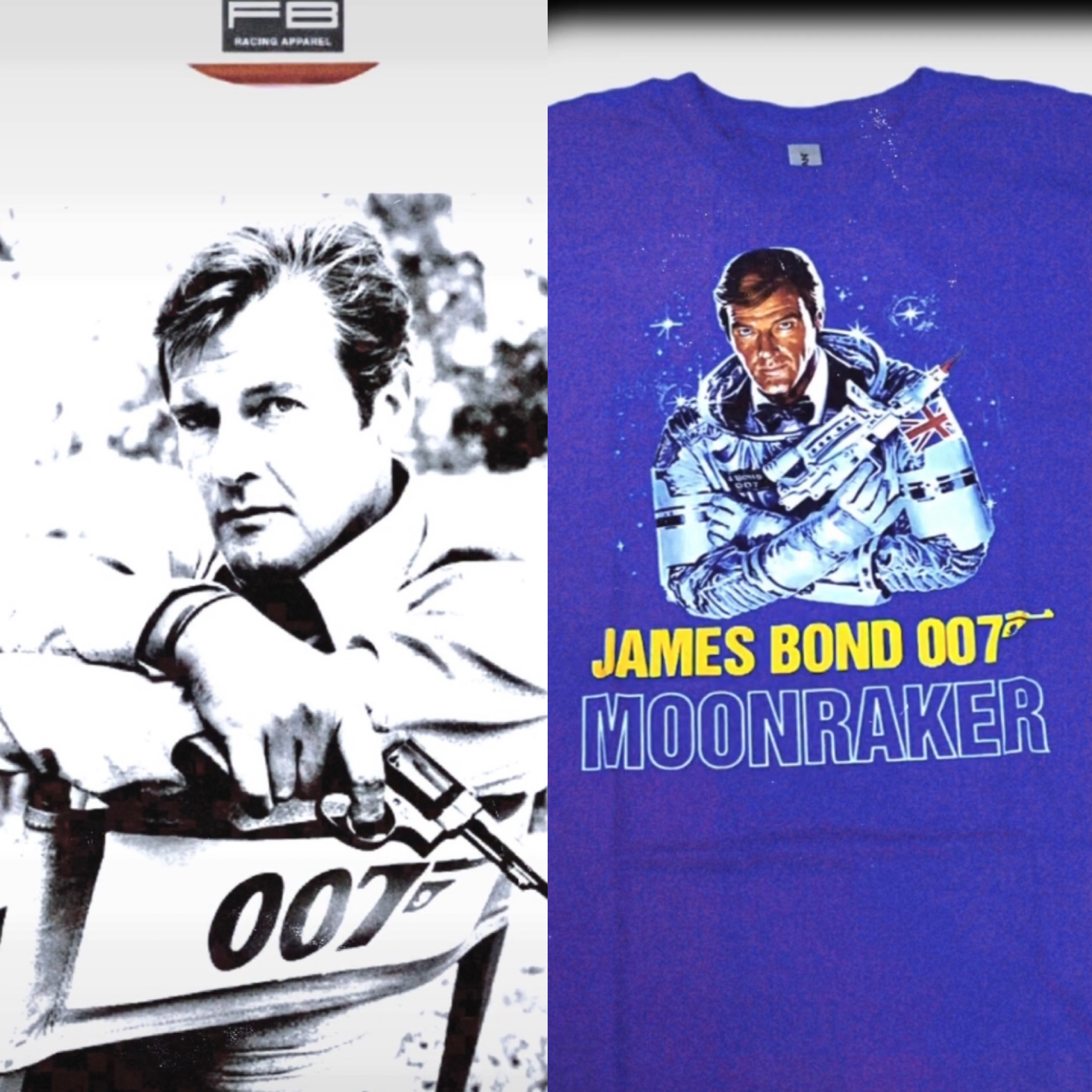 007❗️ジェームズ・ボンド、ロジャー・ムーアのTシャツ❗️