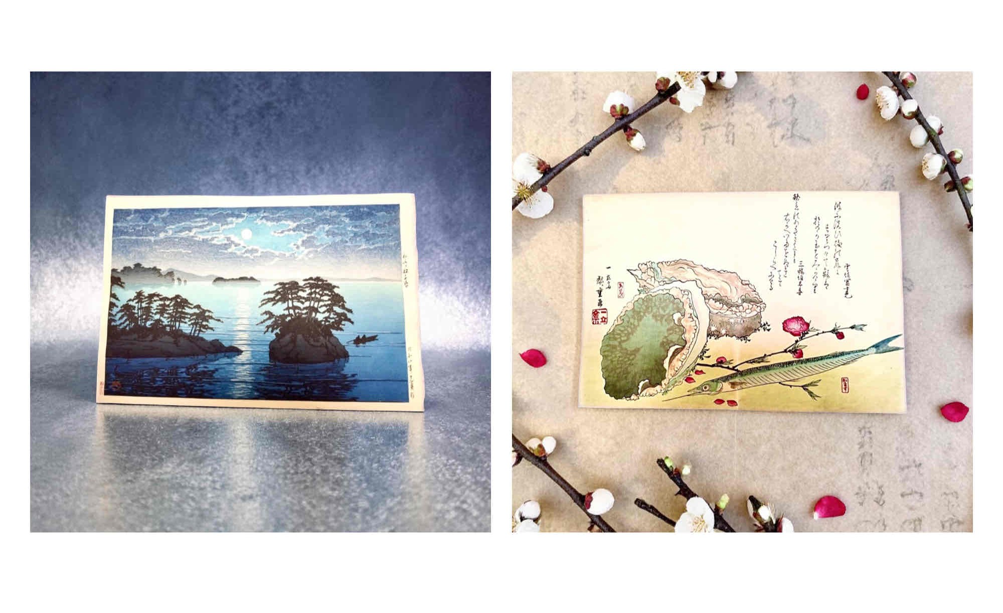 川瀬巴水の版画と歌川広重の錦絵❗️