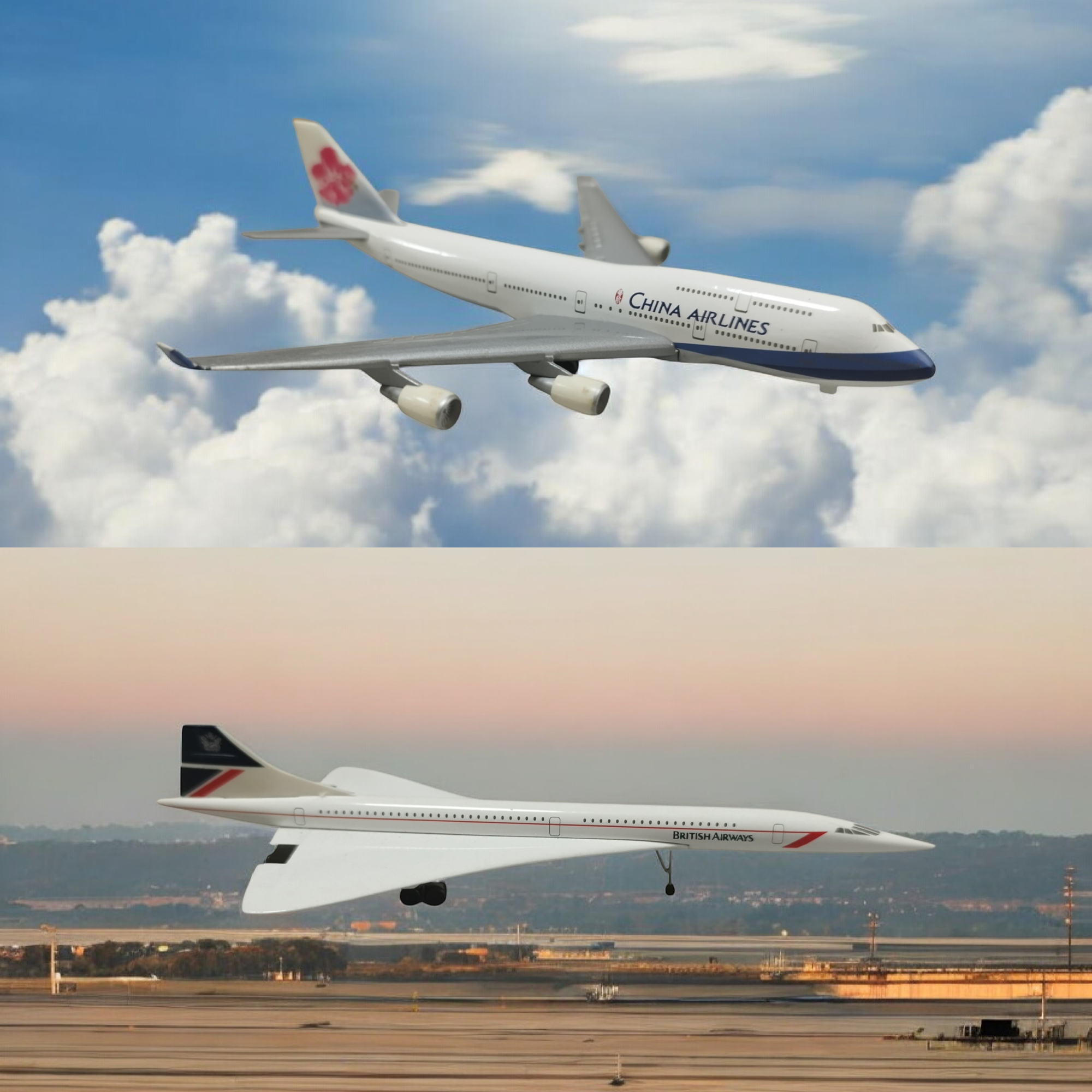 懐かしのボーイング747とコンコルド❣️