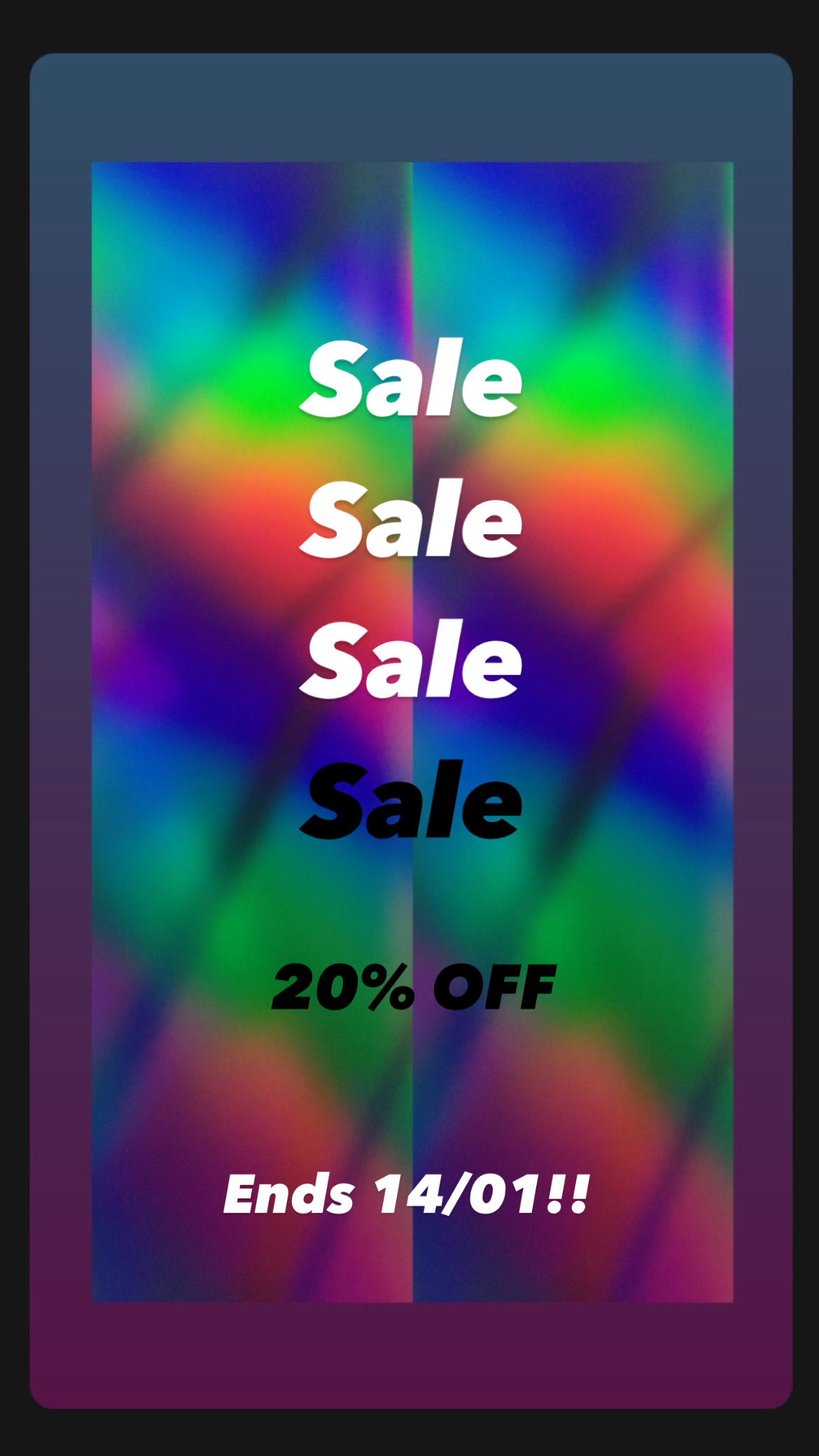 SALE SALE SALE!!!    ENDS 14/01!!