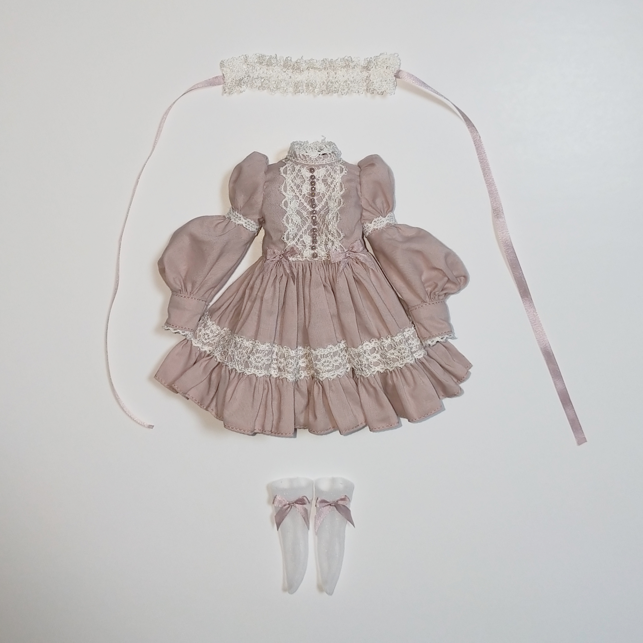 【Cotton gathers dress set】