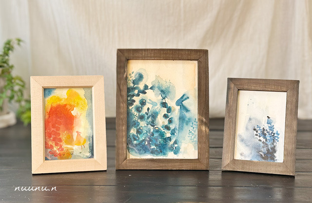 水彩画　原画3点をヌーヌショップにアップしました。