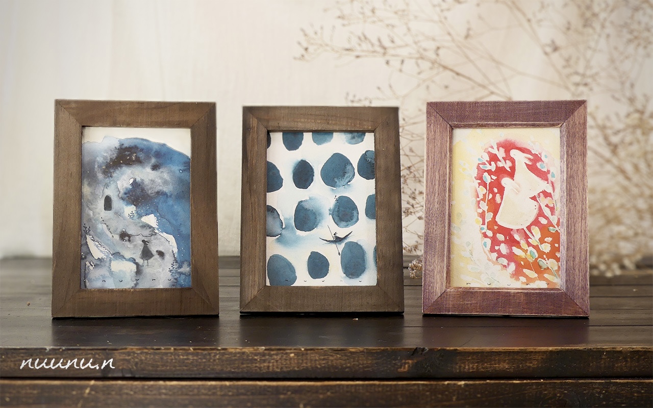 水彩画　原画3点をヌーヌショップにアップしました。