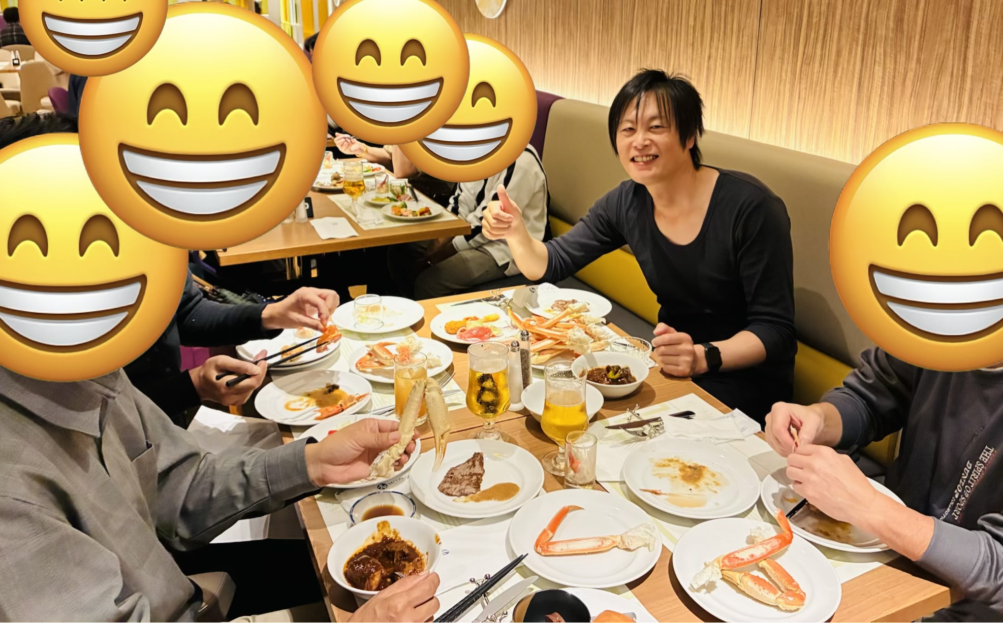 京都八条都ホテルの【ルプレジール】にてカニブッフェ