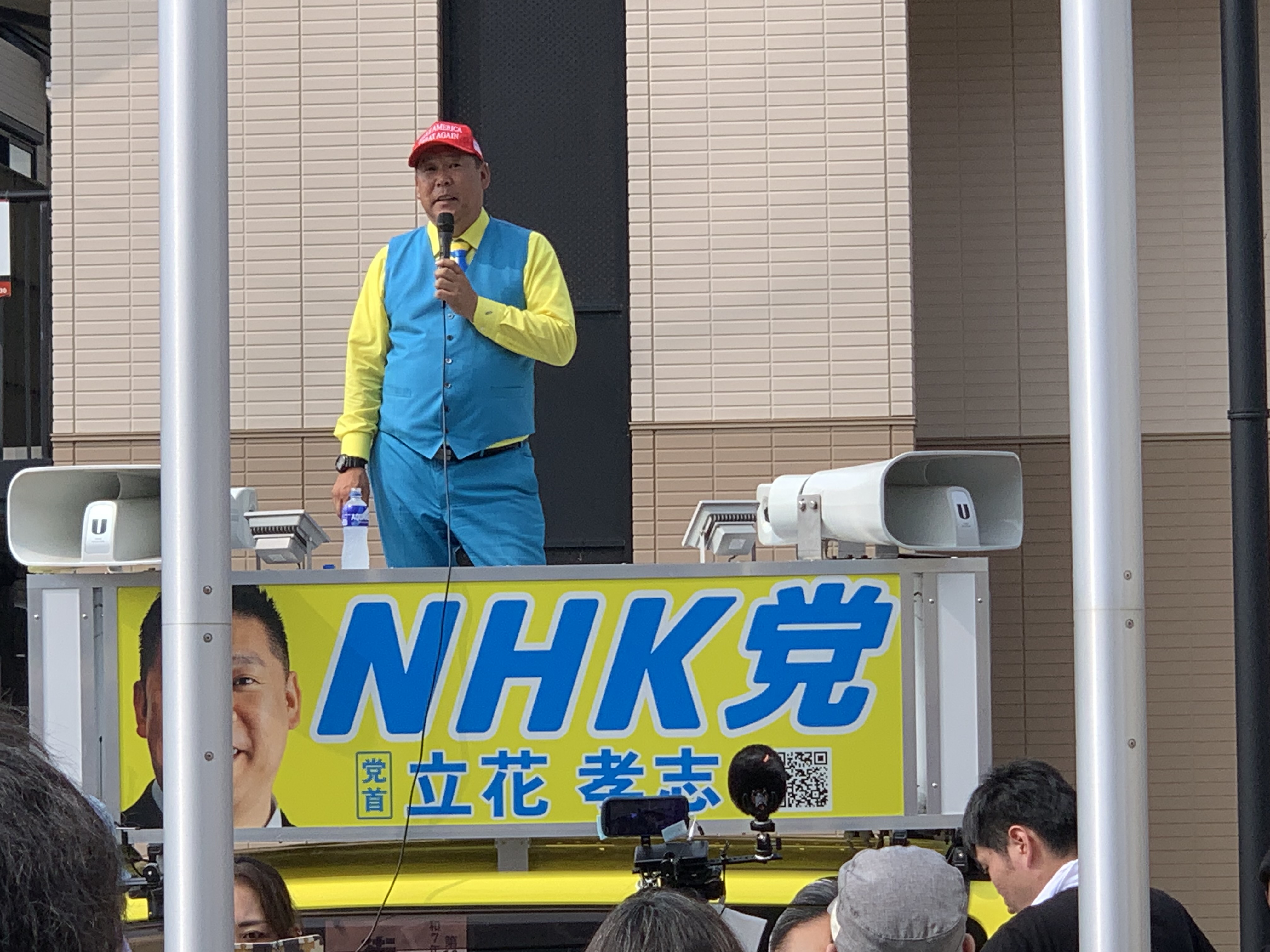 立花のおっちゃん IN朝来市役所前