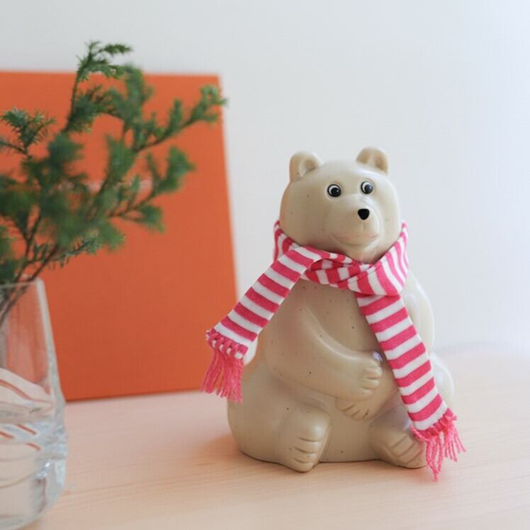 【限定】2024マフラー付き白くま貯金箱 入荷しました♡