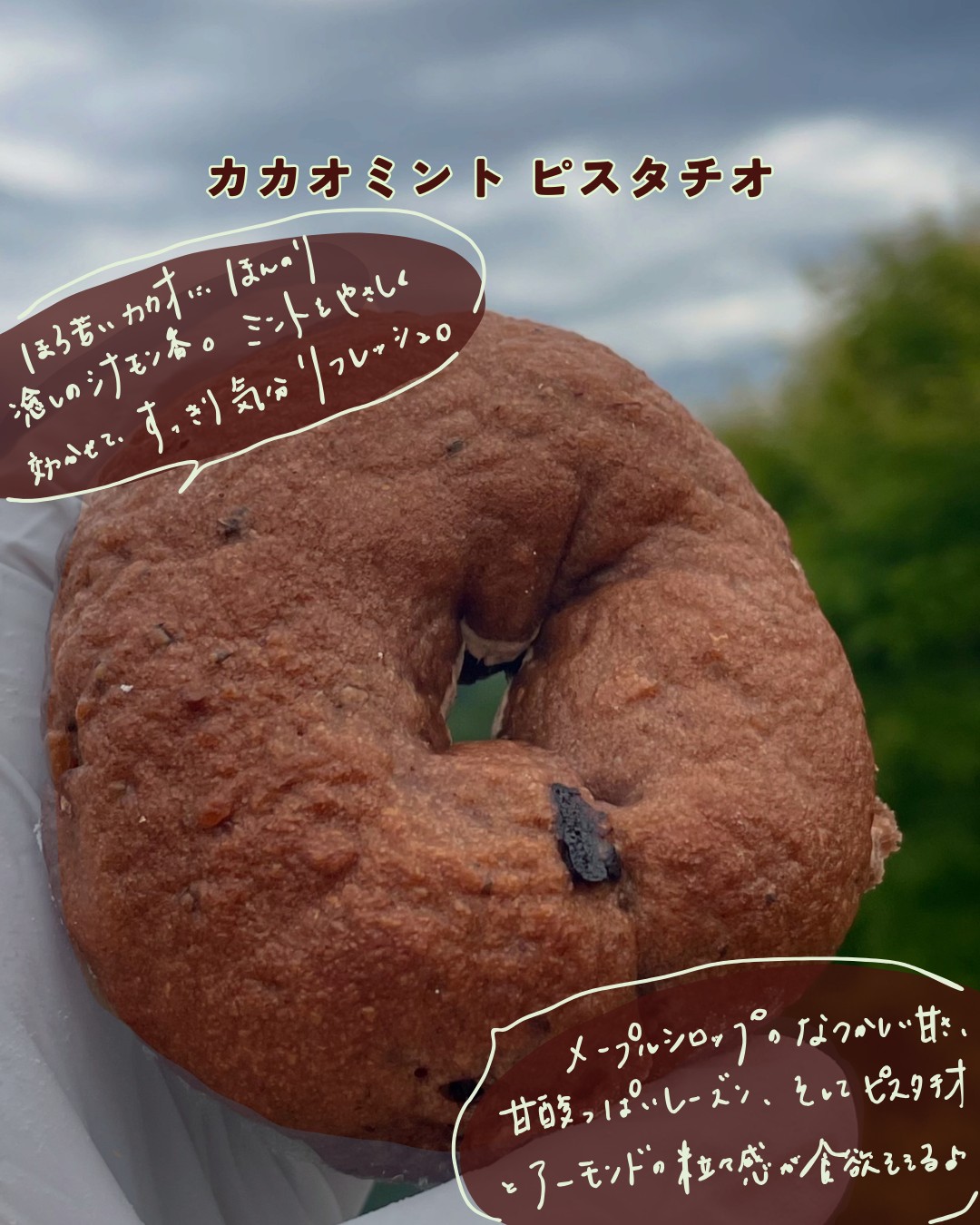 カカオミントピスタチオベーグル