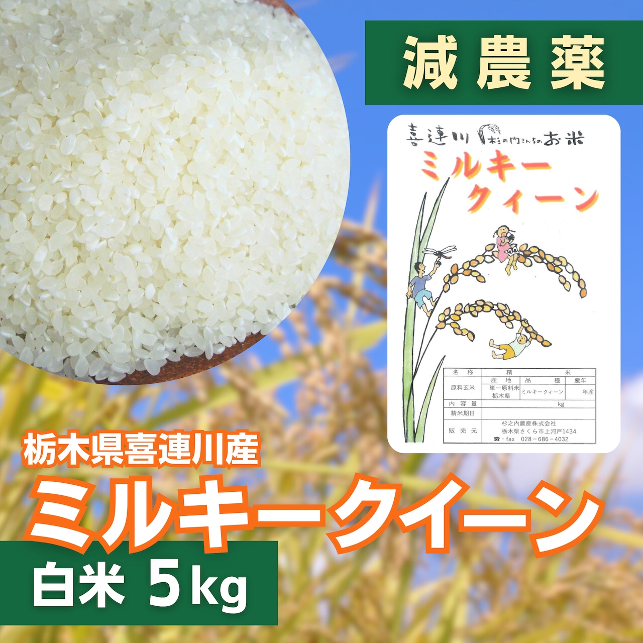 【完売御礼】令和6年産 喜連川のミルキークイーン