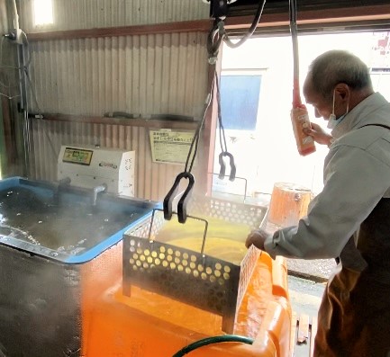 種もみまきの準備　安全な温湯消毒