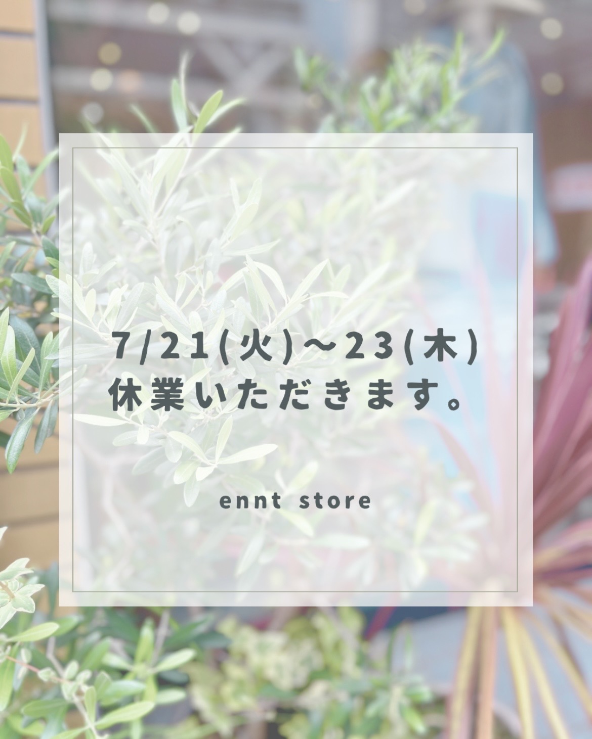 📣臨時休業のお知らせ