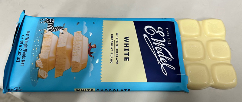 ウェデルホワイトチョコレート食品表示ラベルの貼り間違いに関するお詫びとお知らせ 2022.05.18
