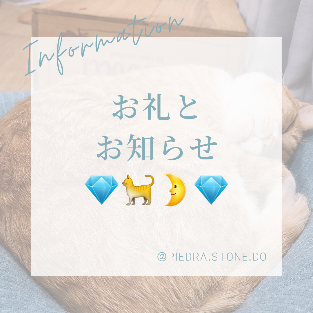 お礼&お知らせ