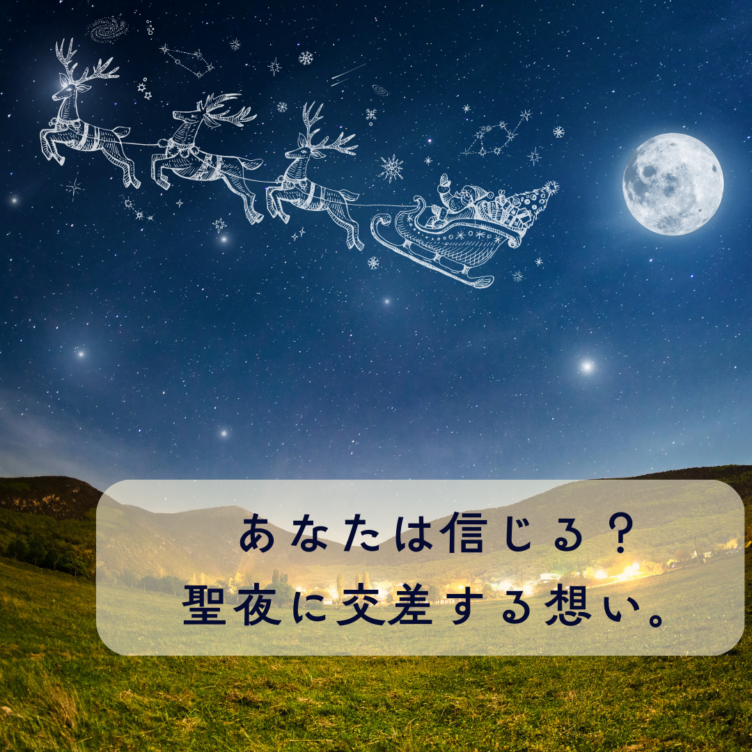 大切な人を喜ばせたい「サンタクロース」を陰ながら応援しています。