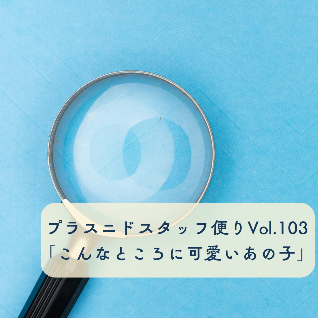 プラスニドスタッフ便りvol.103『こんなところに可愛いあの子』