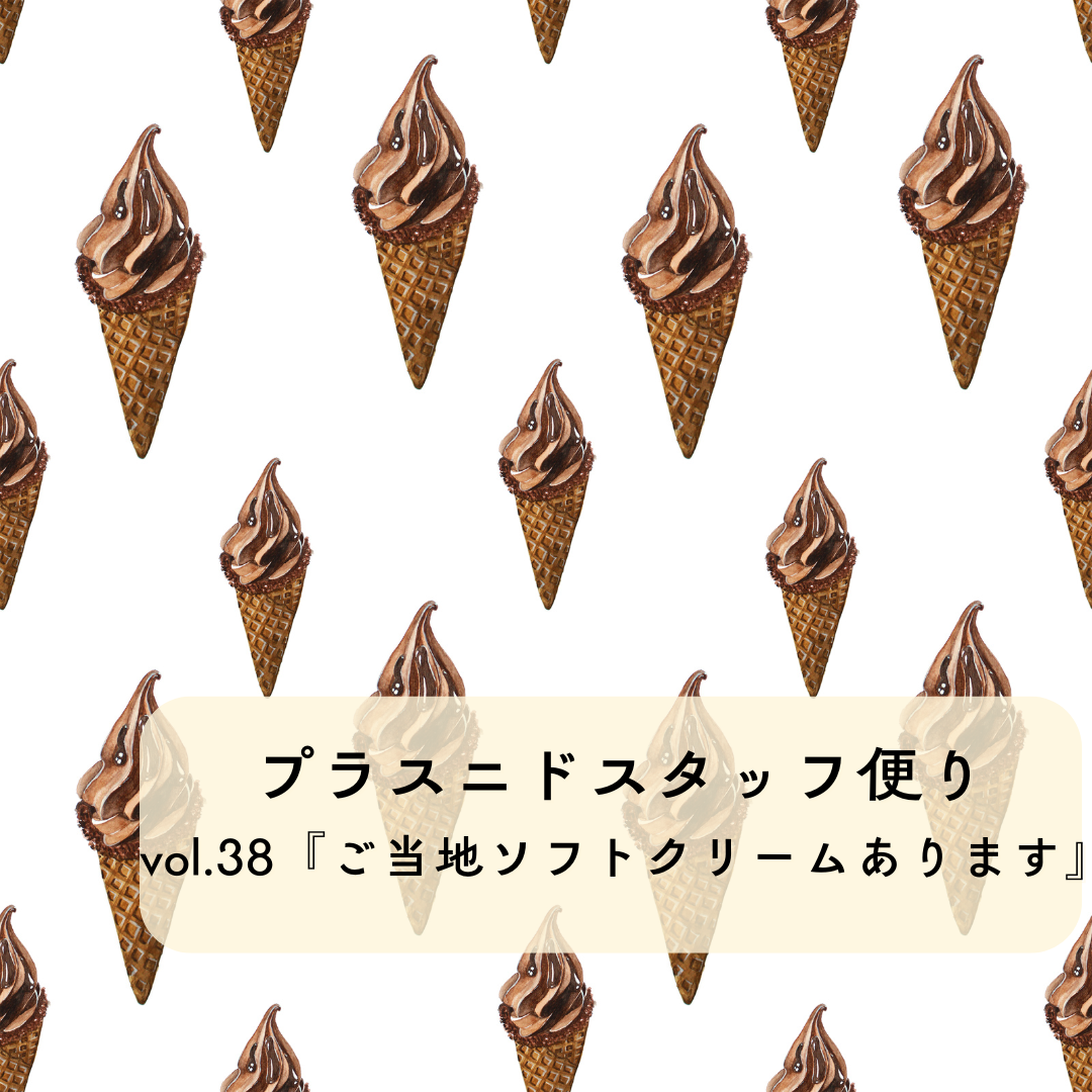 プラスニドスタッフ便りvol.38『ご当地ソフトクリームあります』
