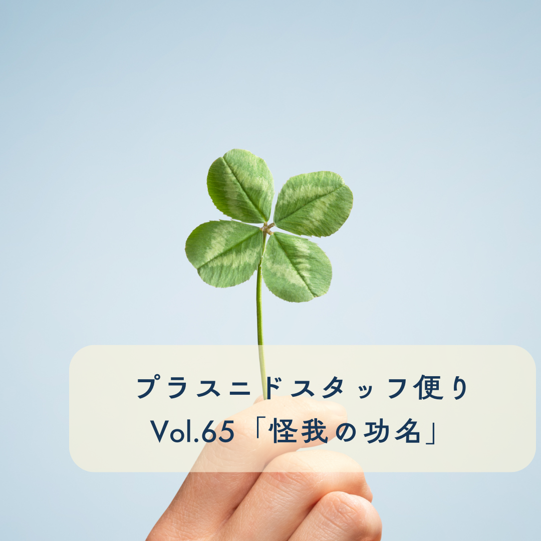 プラスニドスタッフ便りvol.65『怪我の功名』