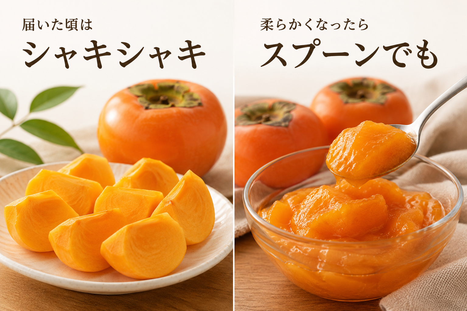 次郎柿はどんな味？食べられる時期と楽しみ方