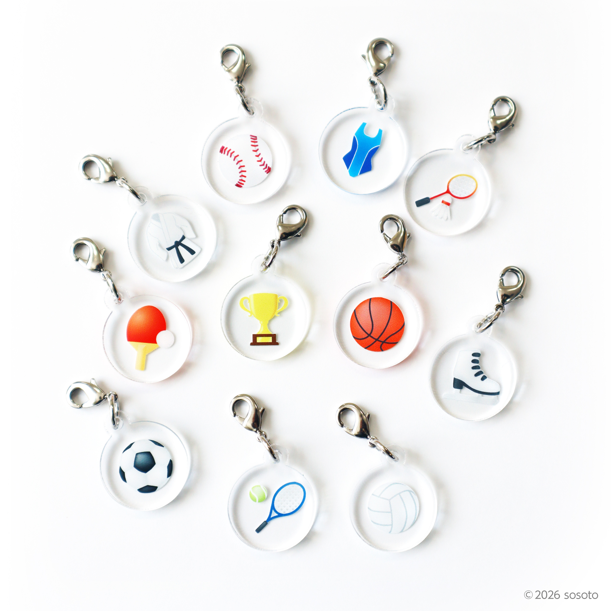 「ファンマークチャーム」第7弾〈たのしい部活動①運動部〉2026年2月20日(金)発売