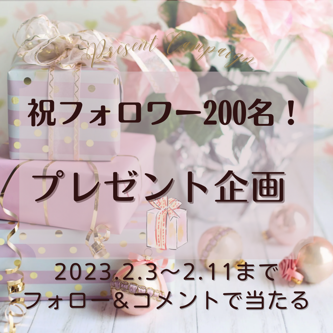 プレゼント企画実施します