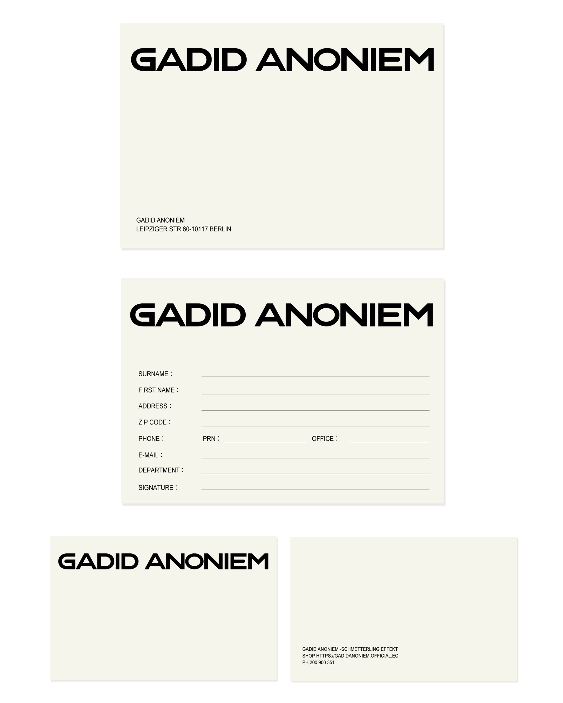 GADID ANONIEM  GABI / HELGE BLACK