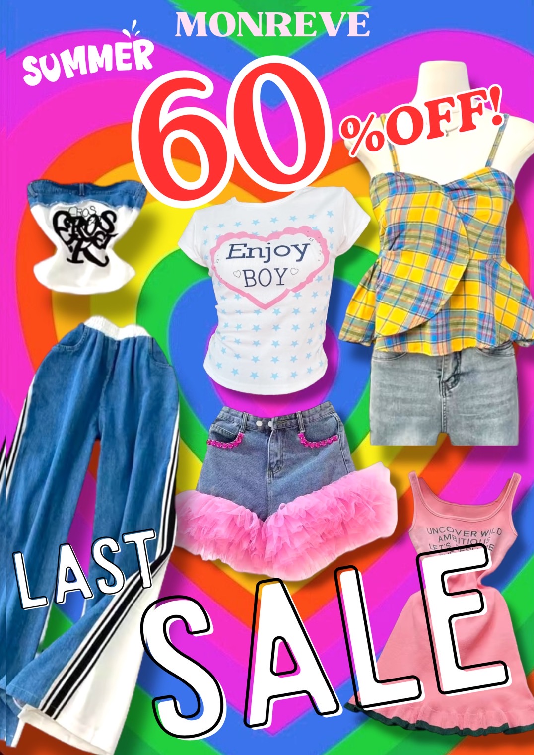 夏物アイテム☀️🏖️60%OFF SALE開催中🩷