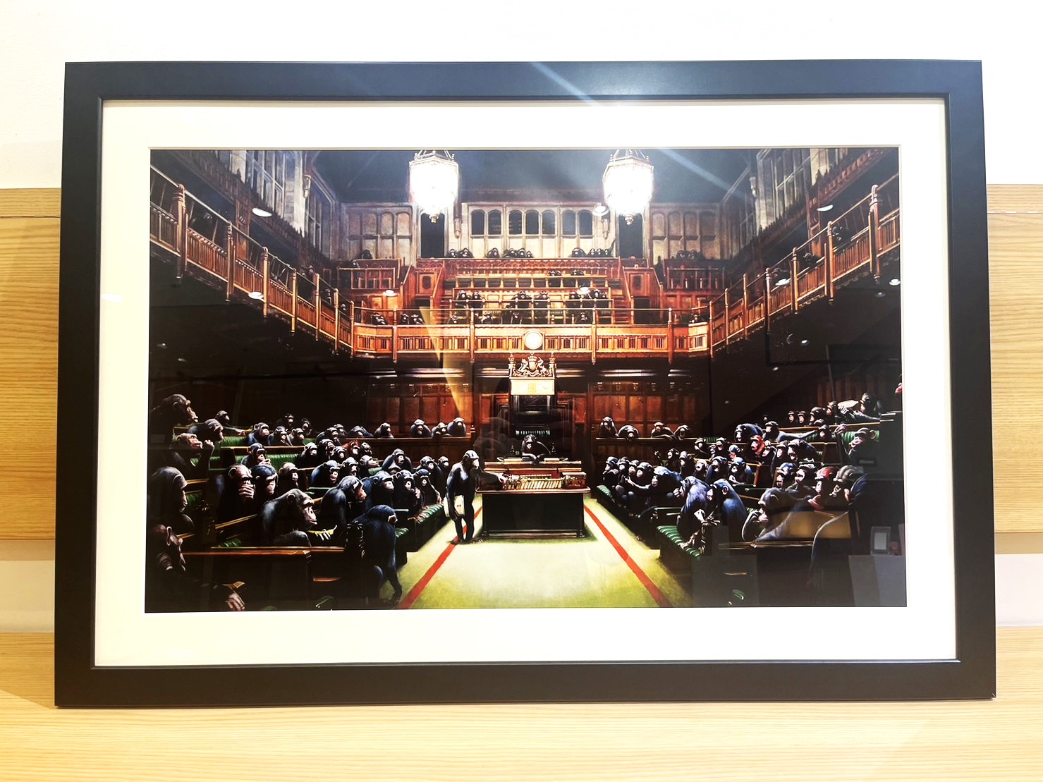 珍しい作品バンクシーの「Monkey Parliament」