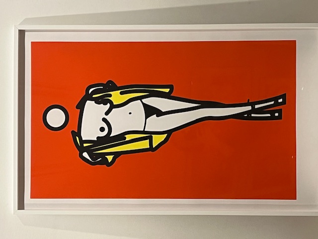 Julian Opie 「Woman taking off man's shirt」