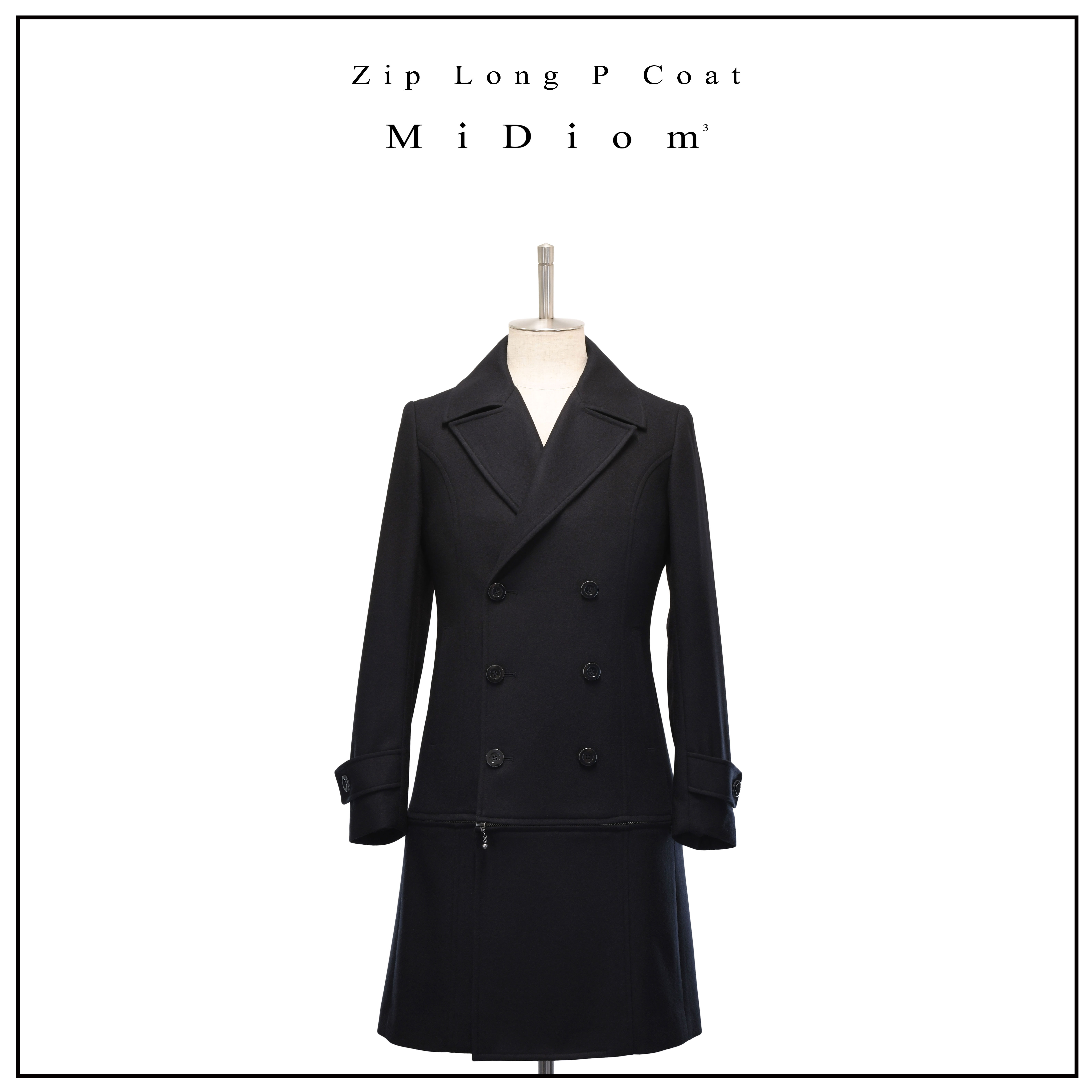 【MiDiom】Zip Long P Coat掲載しました