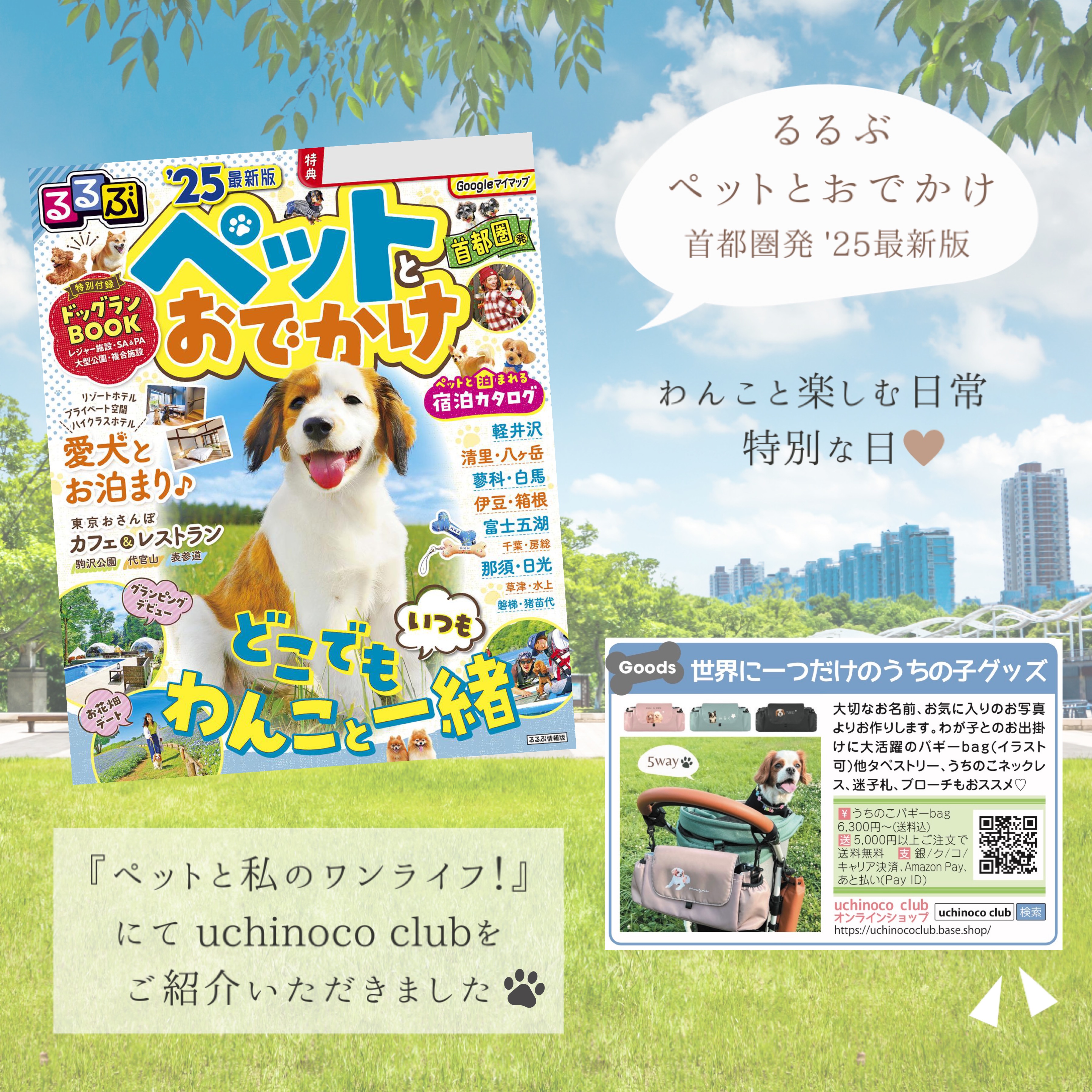 『 るるぶ / ペットとおでかけ首都圏発'25最新版 』掲載♛