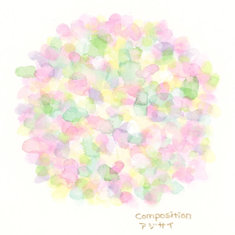 色彩スケッチ-紫陽花
