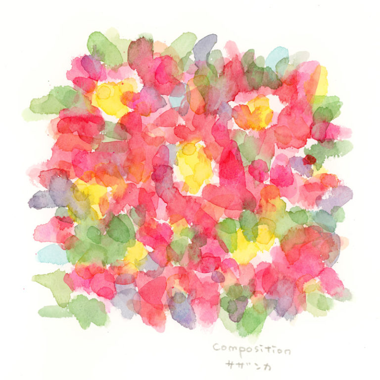 色彩スケッチ-サザンカ