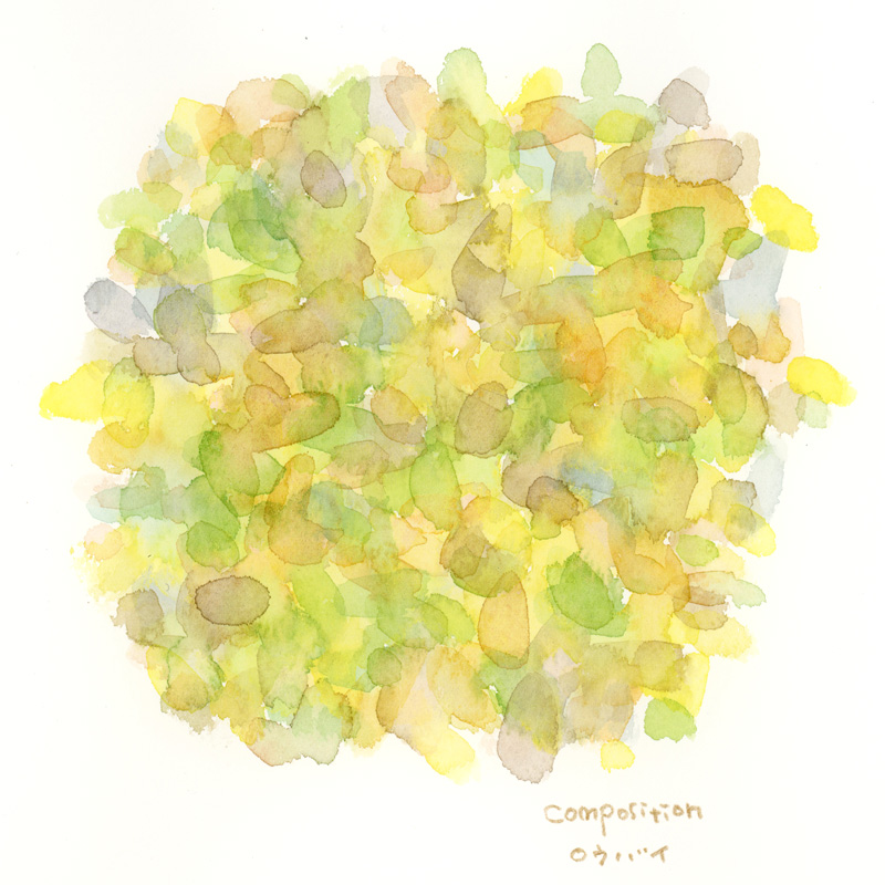 色彩スケッチ-ロウバイ