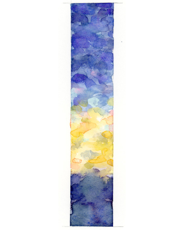 色彩スケッチ-夕方の空