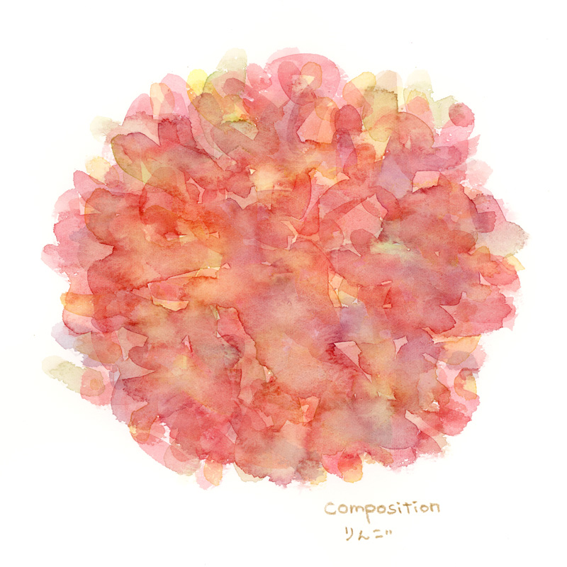 色彩スケッチ-リンゴ