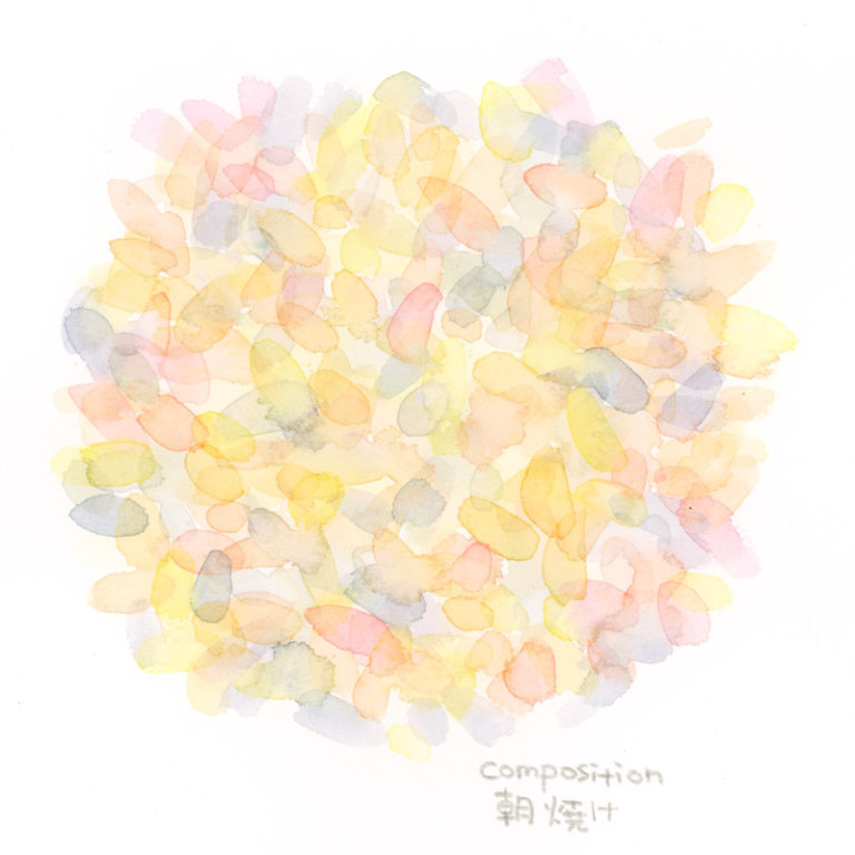 水彩スケッチ-朝の空