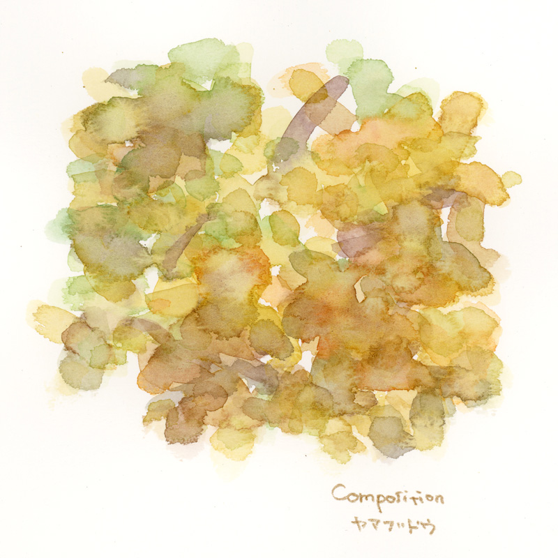 色のスケッチ-ヤマブドウの黄葉