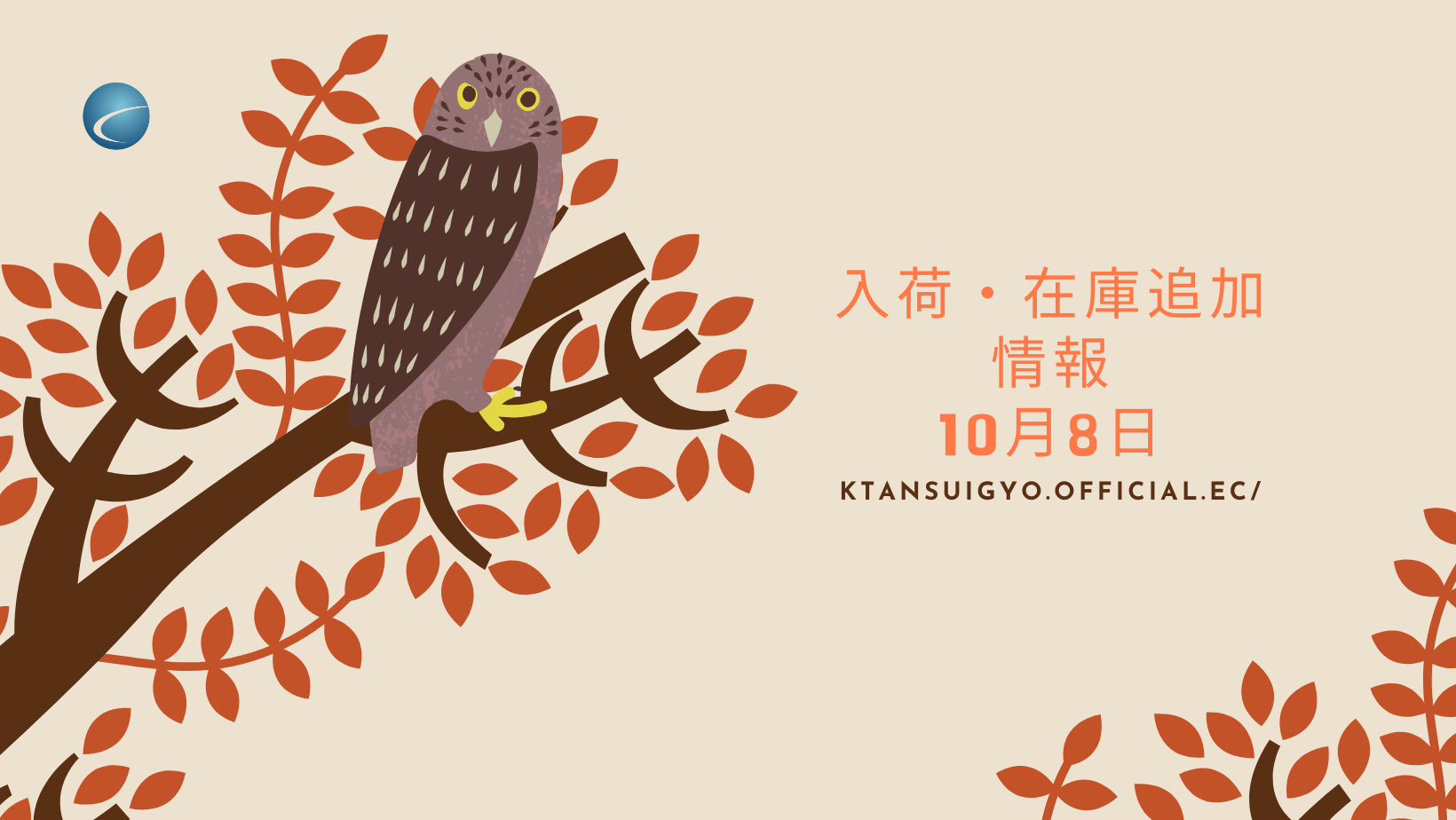 【入荷・生体】2025年10月8日