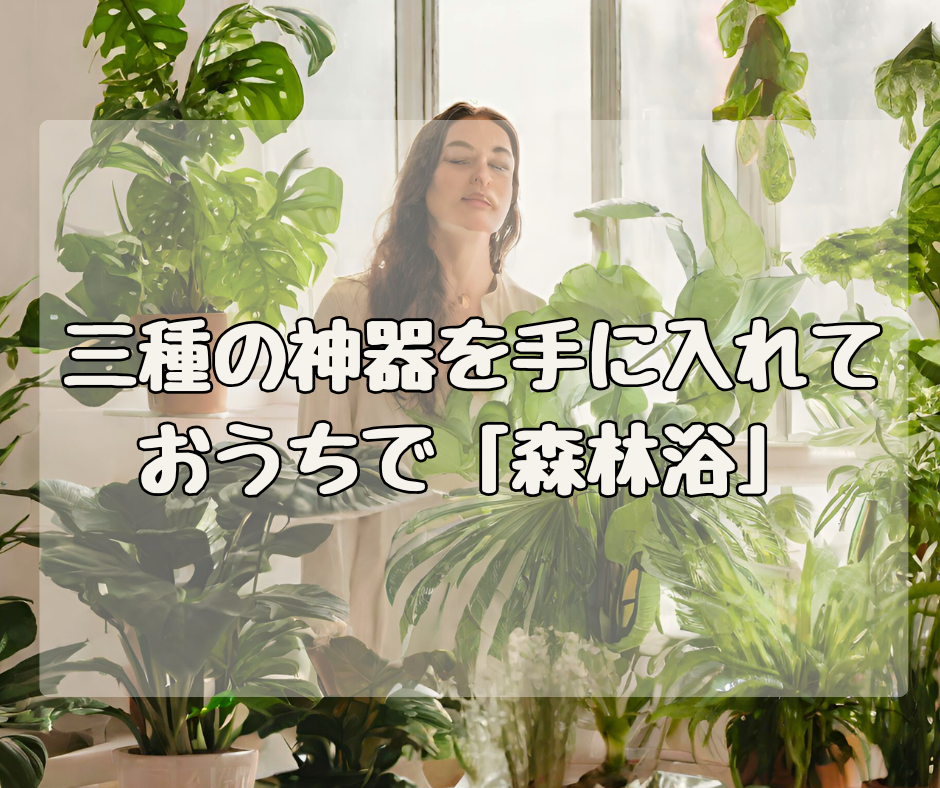 三種の神器を手に入れて おうちで「森林浴」を楽しもう