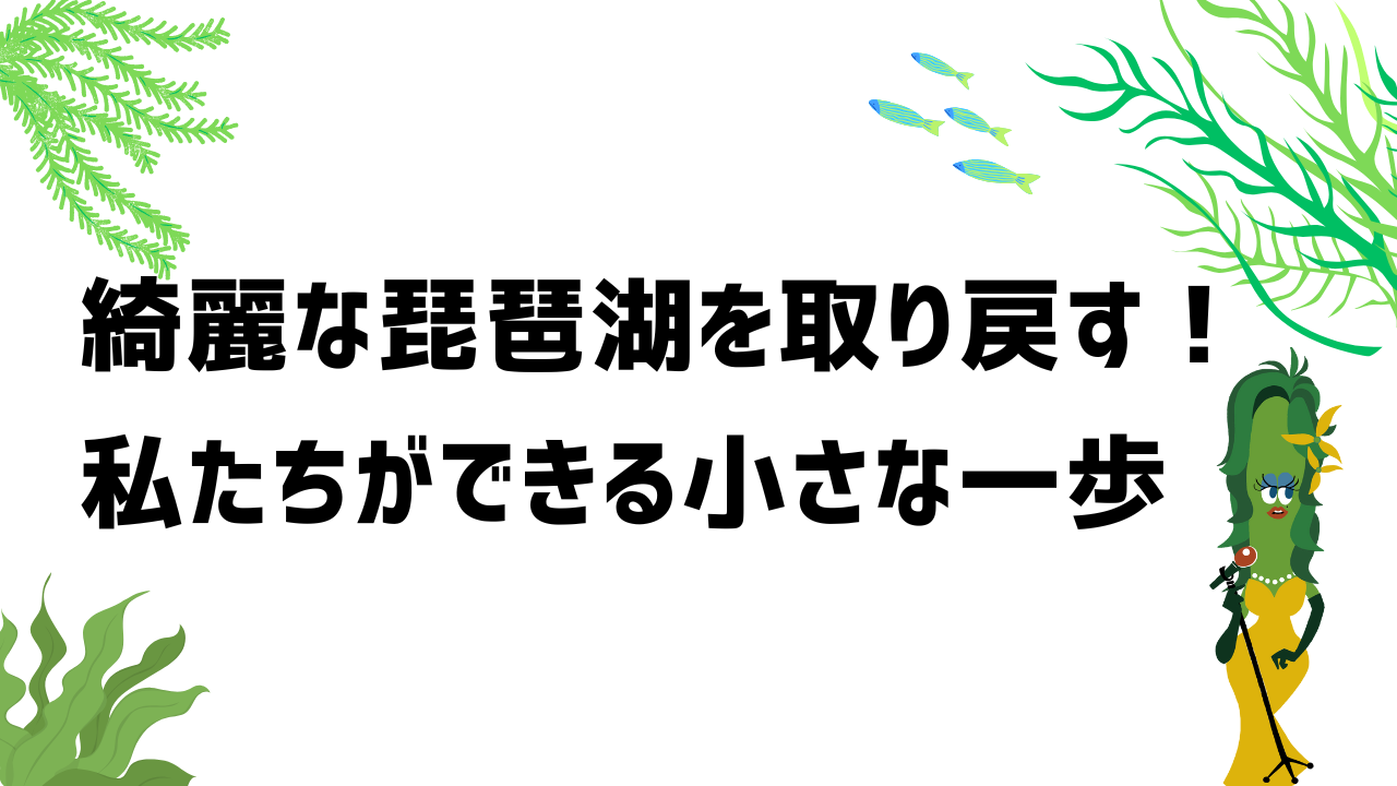 キレイな琵琶湖を取り戻す!私たちができる小さな一歩