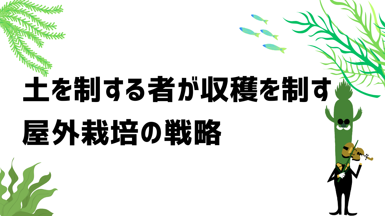 土を制する者が収穫を制す――屋外栽培の戦略
