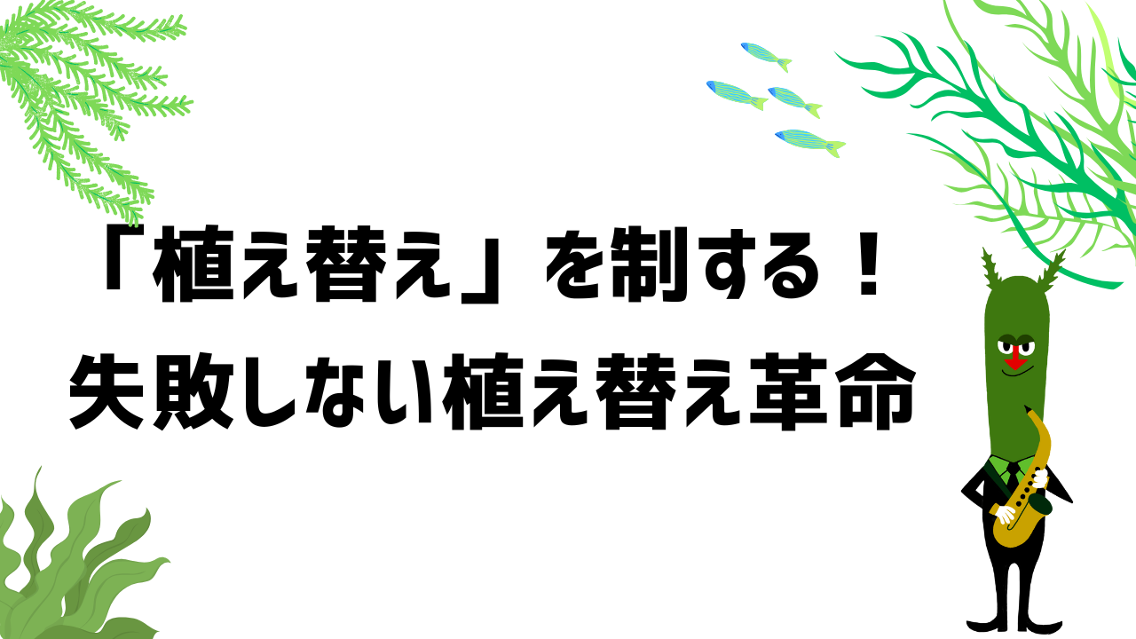 「植え替え」を制する!失敗しない植え替え革命!