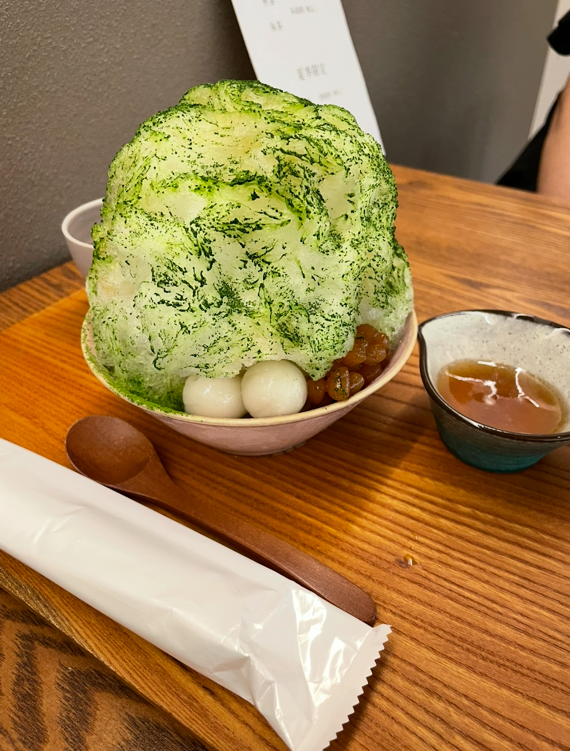 岡山市　芭蕉庵抹茶かき氷をいただきました