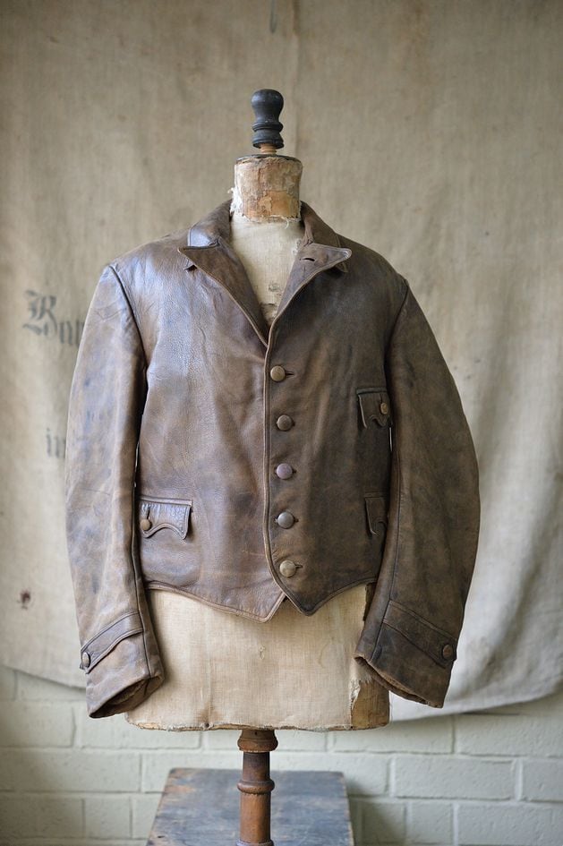 1930's VINTAGE GERMAN " Leipzig" SHEEPSKIN LEATHER