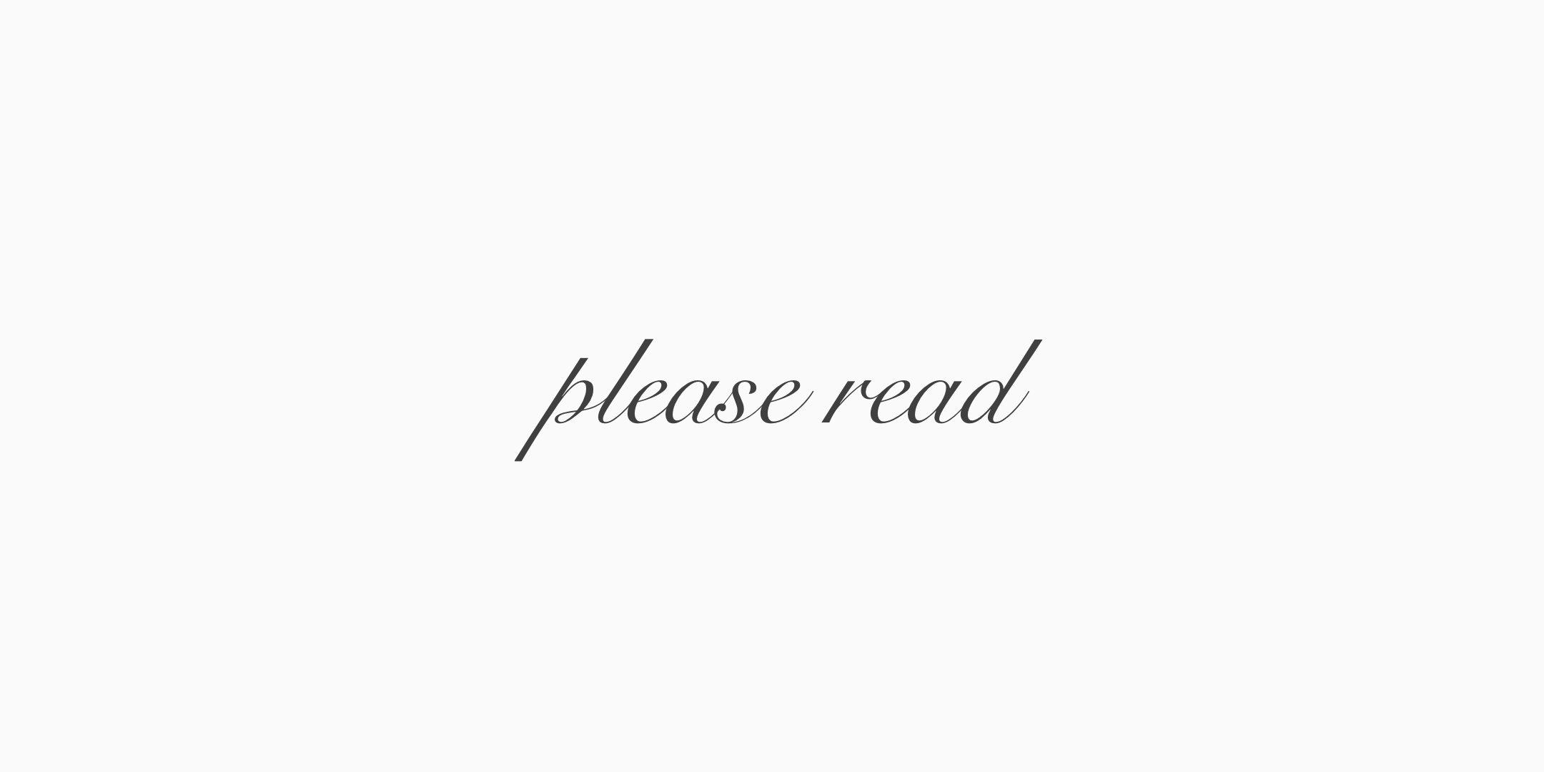 please read