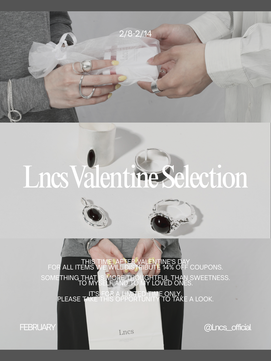 s925 Overlap Ring – Standard | Lncs