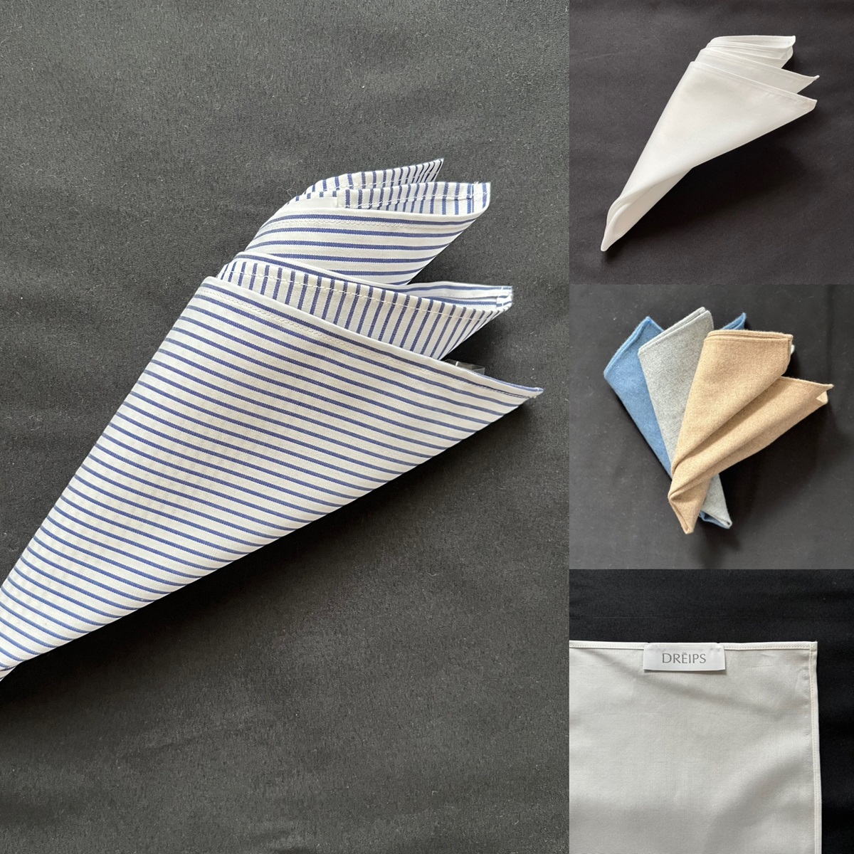 ポケットチーフ（Striped Pocket Square）の価格を見直しました。